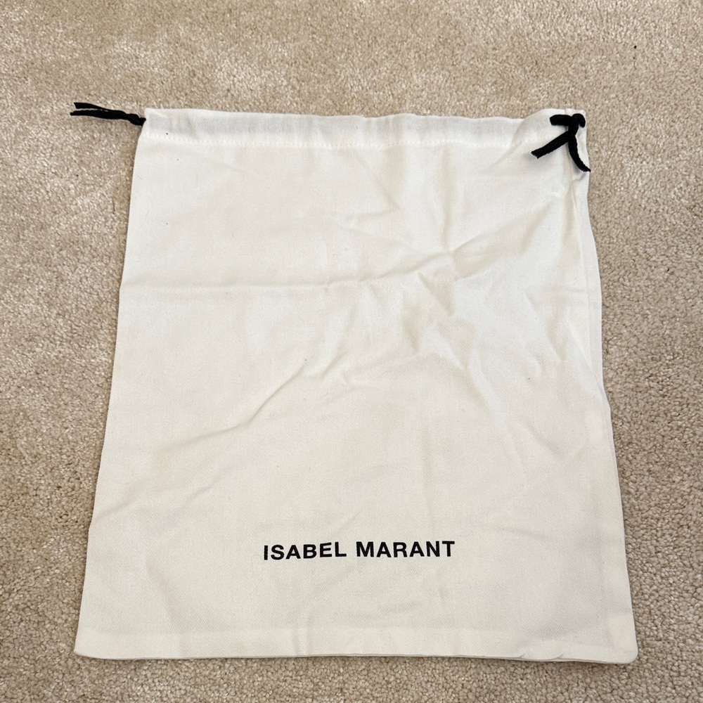 Isabel Marant Cream Dust Bag with Black Ties